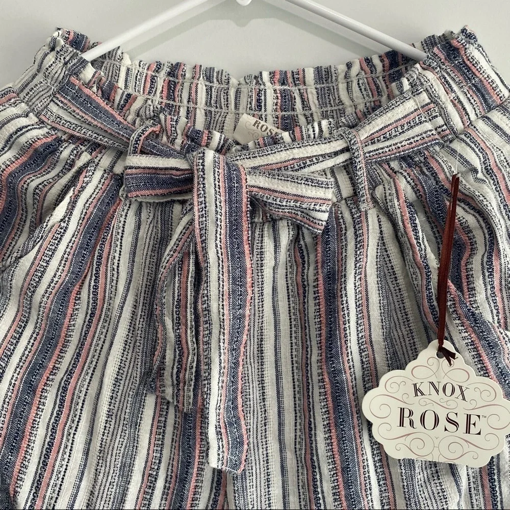 Knox Rose™ Women's High-Rise Wide Leg Pants Color: Striped Size M